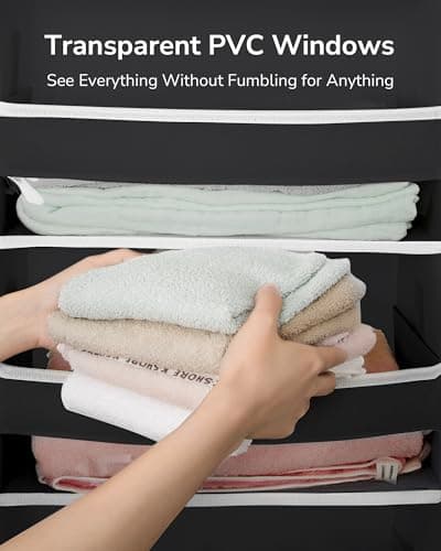 ULG 2Pack-Over The Door Organizer with 6 Large Pockets 12 Side Pockets Door Hanging Organizer Black Door Hanging - Thumbnail 3