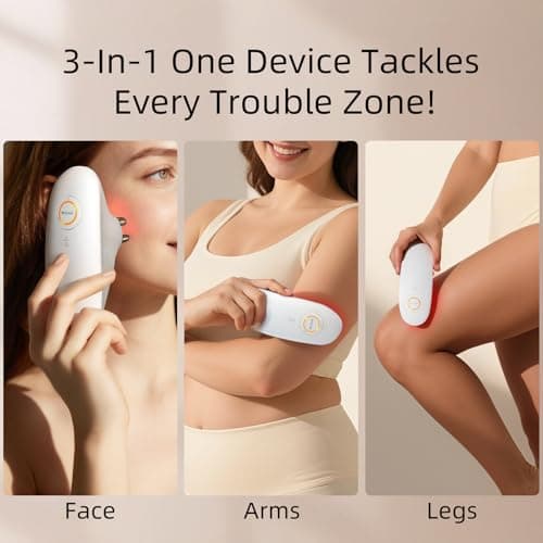 Aimmbiuty 3-in-1 Body Sculpting Machine, Cellulite Massager Tool with 3 Adjustable Modes, for Belly, Waist, Arms and Legs, Home Use for Women (White) - Thumbnail 6