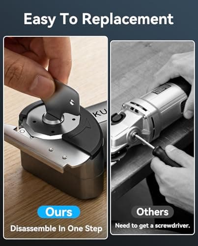 4.2V Cardboard Cutter Electric, 320RPM Cutting Speed Ergonomic Box Cutter Electric with 3 Blades & Storage Bag, LED Display Electric Box Cutter for Cardboard, Carpet, Rope, and Blister Package - Thumbnail 6