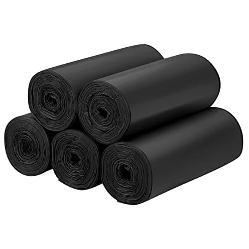 Aievrgad 13-Gallon Biodegradable Trash Bags: 50 Count Compostable Heavy Duty Kitchen Trash Can Liners, 1.26 Mil Thick Unscented Black Garbage Bags, Tear & Leak Proof for Food/Waste/Garden/Office, 50L - Image 1