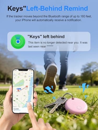 AI.QVOKA Tracker Tags, Item Finder Work with Apple Find My (iOS Only), Waterproof Smart Tag, Key Finder for Luggage, Keys, Wallet, Bike, Bags (Multi-Color, 4 Pack) - Thumbnail 3