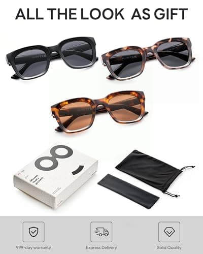 JOLISU 3 Pack Full Lens Reading Sunglasses for Women - Oversized Sun Readers with UV400 Protection, Spring Hinge Eyeglasses(2.0 Non-Bifocal) - Thumbnail 5