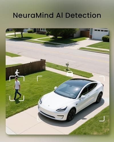 youkey Solar Security Camera Wireless Outdoor, 24/7 AOV Recording, 2.5K No Subscription Secuirty Camera for Home with Dual Solar Panel, 82ft AI Detection, 2.4Ghz Wi-Fi 6, Easy Setup, IP67(S420) - Thumbnail 5