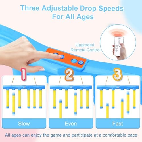 OCES Reflex Stick Game, Reflex Sticks Reaction Training Hand Speed Challenge Game, Upgrade Hand Eye Coordination Training Catching Toy Remote Control 3 Adjustable Speed (Standard) - Thumbnail 5