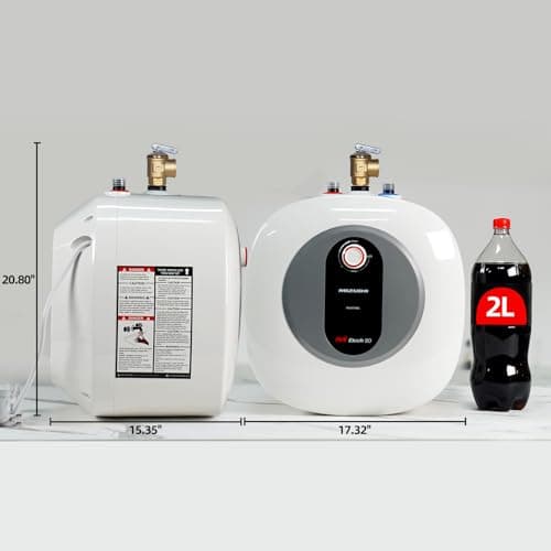 MIZUDO Electric Tank Water Heater - 8.0 Gallon Point of Use Instant Hot Water Heater for RV, Camper, Kitchen, Food Truck, 120V 1440W, Under Sink, Wall or Floor Mounted, Easy to Install - Thumbnail 3