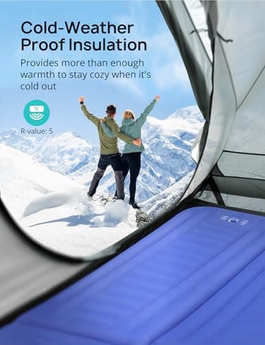 Sleeping Pad for Camping, Extra Thickness 5.5 Inch Ultralight Inflatable Sleeping Mat with Pillow Built-in Foot Pump, Compact Waterproof Camping air Mattress for Backpacking Hiking Traveling (Double) - Thumbnail 6