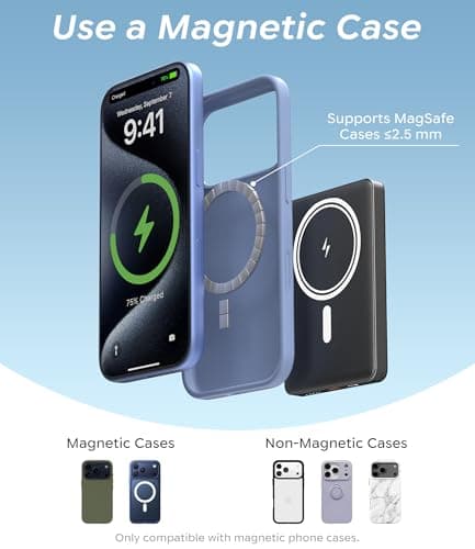 BBD Magsafe Portable Charger,10000mAh Magnetic Power Bank Fast Charging PD 20w with USB C Cable,Slim Magsafe Battery Pack Travel Essential,Wireless Power Bank for iphone 17/16/15/14/13/12 Series 1Pack - Thumbnail 5