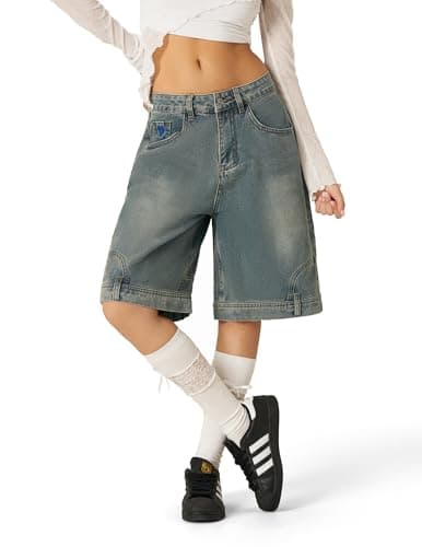 Aelfric Eden Washed Reverse Jorts Mens Casual Denim Shorts Loose Fit Baggy Jean Short Streetwear Trendy Outfits - Thumbnail 3