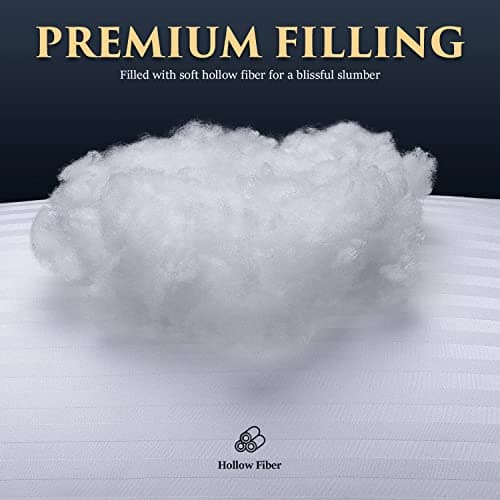 COZSINOOR Bed Pillows for Sleeping Queen Size - Hotel Quality Set of 2 - Breathable Cooling Down Alternative Microfiber Filled for Back, Stomach, Side Sleepers Skin-Friendly - Thumbnail 4
