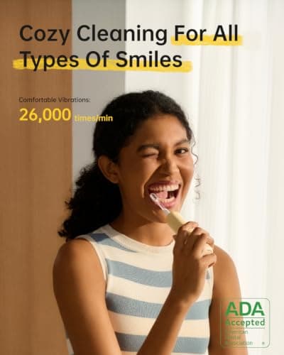 Laifen Wave Special Electric Toothbrush, New 2025 Version Oscillation & Vibration Sonic Electric Toothbrush for Adults with App, 2 Brush Heads, IP68 Waterproof Travel Powered Toothbrush (Meadow Green) - Thumbnail 2