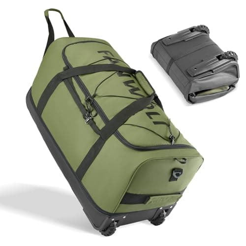 Fanwoli 30'' Large Rolling Duffle Bag with Wheels - No-Sag Heavyload Design, Waterproof & Collapsible (100L-120L) Wheeled Luggage with Soft Handle, Ideal for Extended Travel, Camping, Moving & Gym - Image 1
