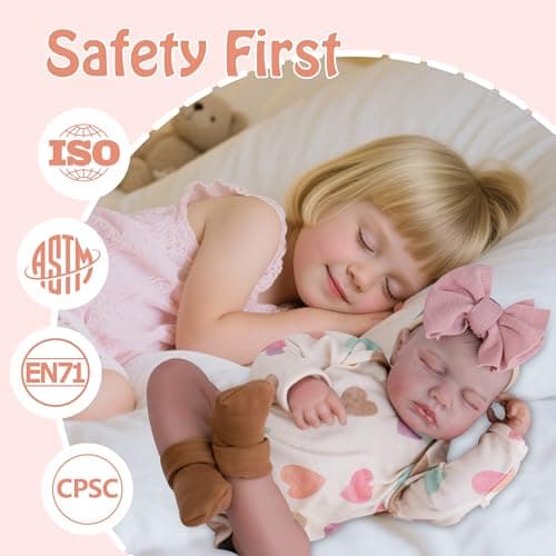 Milidool Realistic Reborn Baby Dolls - 20 Inch Cute Soft Vinyl Newborn Baby Doll Poseable Real Life Baby Dolls with Complete Accessories Toy for 3+ Years Old Girls Gifts, Pretend Play, Collection - Thumbnail 4