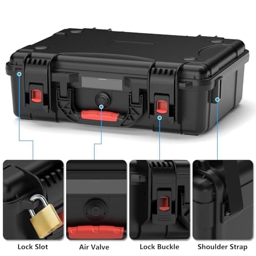 MEKEET Starlink Mini Case, Waterproof Hard case Fits Star Link Mini Dish, Portable Shoulder Dual Carry Options with Precision Cut Foam For Starlink Accessories,Ideal for Travel and Camping - Thumbnail 5