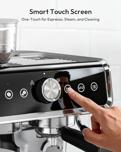 EUHOMY Espresso Machine with Grinder, 20 Bar Coffee Maker with Milk Frother Steam Wand, Professional Expresso Coffee Machines with Removable Water Tank, Latte & Cappuccino Machine for Home Barista - Thumbnail 6