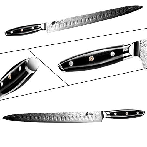 TUO Carving Knife - 12 Inch Brisket Carving Knife for Meat and Turkey - High Carbon Stainless Steel - Full Tang G10 Handle with Gift Box - Black Hawk S Series - Thumbnail 4