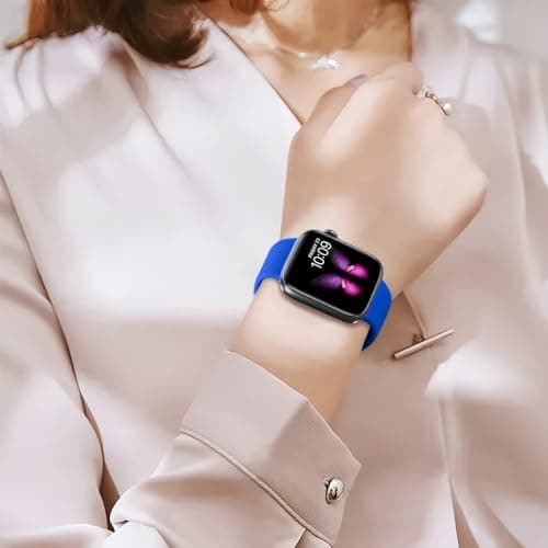8 Pack Sport Bands Compatible with Apple Watch Bands 40mm 38mm 41mm 42mm 44mm 45mm 49mm 46mm for Women Men,Silicone Waterproof Strap for iWatch Apple Watch Series11 10 9 Ultra 8 7 6 5 4 3 2 1 SE - Thumbnail 6