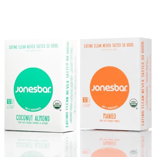 JONESBAR Organic Plant Based Protein Bars | Tropical Pack 24 Bars| Fruit & Nut Bar, Kosher, Gluten Free, Breakfast Bars, School Snacks, Vegan Snack & Healthy Snacks for Adults and Kids (Pack of 24) - Image 1