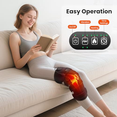 WOLOYHEATIE Knee Massager, FSA Eligible Items, Heated Knee Brace Wrap, Heating Pad for Knee Pain Relief, Heating Knee Brace Support for Arthritis/Joint Stiff/Muscle Strain, HSA Approved Products Only - Thumbnail 6