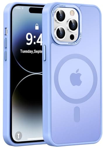 Newfuture Designed for iPhone 14 Pro Max Case with Magnetic [13 FT Military Drop Protection] [Compatible with Magsafe] Slim Translucent Matte Shockproof with Anti-Fingerprint Phone Case, Blue