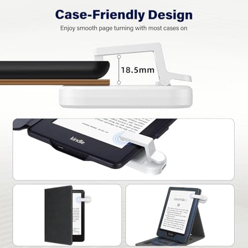 DATAFY [Case-Friendly] Page Turner for Kindle Paperwhite Oasis Kobo eReaders, Camera Camcorder Remote Controls, Page Turner Clicker for ipad Tablets Reading Novels with Wrist Strap Storage Bag - Thumbnail 3