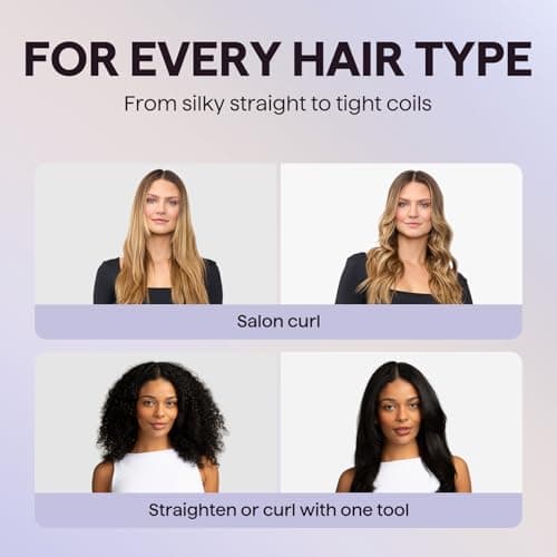 Wavytalk Airflow Styler Whirlwind Curl, Hair Straightener and Curler 2 in 1, Upgraded Curling Iron & Flat Iron Achieve One Pass Curl, Less Damage to Hair - Thumbnail 4