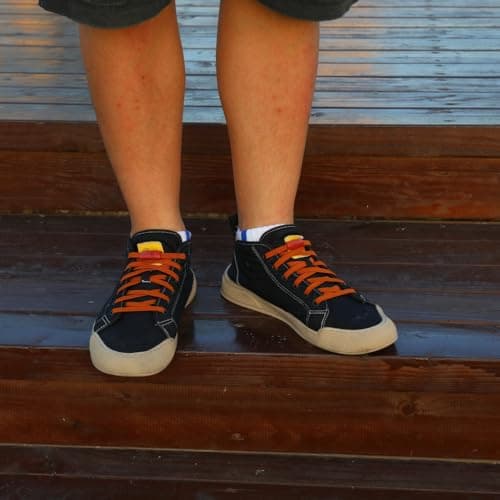 Neo-wows Flat Elastic No Tie Shoe Laces for Sneakers, Stretch Tieless Shoelaces for Kids & Adults, Flat Shoes Strings - Thumbnail 6