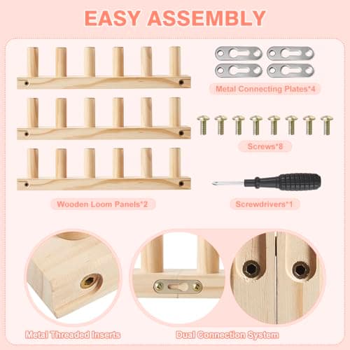 Chunky Yarn Loom for Blankets, Adjustable Portable Extra Loom,48inch - Thumbnail 5