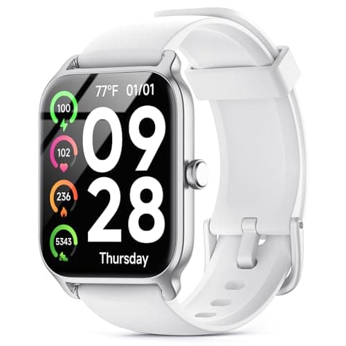 Smart Watches for Women Men, 1.85" HD Alexa Smart Watch for Android iPhone with Bluetooth Call/Messages/Reminders, 24/7 Heart Rate/Sleep/SpO2 Monitor, 3ATM Waterproof 120+ Sport Modes Fitness Tracker - Image 1