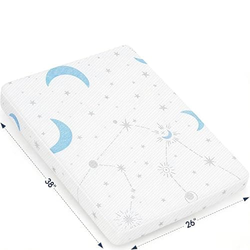PanKers Pack and Play Mattress,Dual Sided Premium Memory Foam Pack N Play Mattresses for Baby 38"x26"x1.5" Breathable Mattress for Pack N Play with Washable Soft Cover