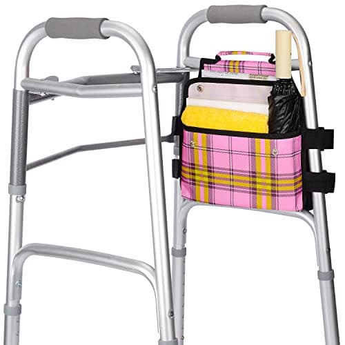 supregear Side Walker Bag, Walker Accessories Bag w/Cup Holder, Folding Walker Basket Waterproof Walker Organizer Caddy Pouch for Most Walker with Side Bar for Seniors, Elderly, Double Sided - Thumbnail 2