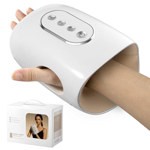 Puboo Heated Hand Massager with Compression, Rechargeable Hand Massage Device for Daily Relaxation, 3 Modes 3 Intensities for Home & Office Comfort, Massaging Apparatus for Personal Use - Image 1