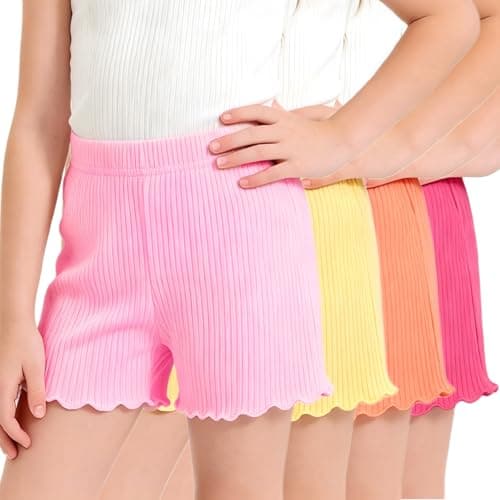 Rcuhsxi 4-Pack Baby Girls Ruffle Shorts Soft Elastic Waist Solid Color Casual Shorts for Toddler Size 18 Months-24 Months - Image 1