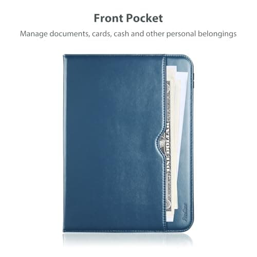ProCase for iPad A16 11th Generation 11” 2025/iPad 10th Generation 10.9” 2022 with Pencil Holder, iPad 11/10 PU Leather Case Business Stand Cover Smart Folio with Hand Strap Front Pocket -Teal - Thumbnail 5
