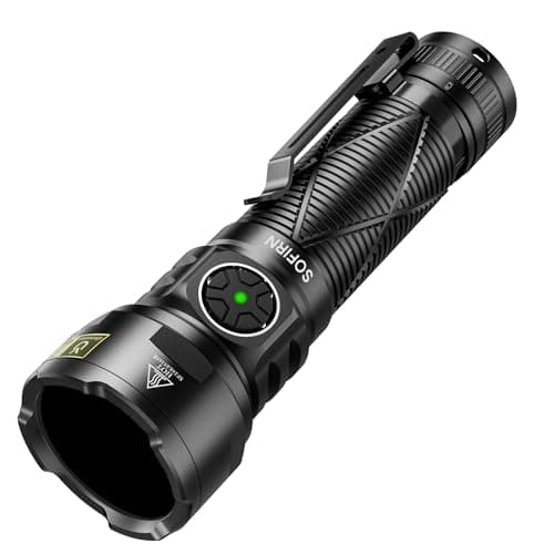 sofirn SR15 UV Black Light 365nm UV Flashlight Rechargeable with Filter Lens, 4 LED High Power Ultraviolet Blacklight IPX8 Waterproof for Resin Curing, Pet Stain Finder, Mineral Rocks, Scorpions