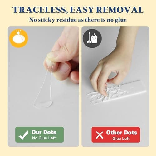 Adhesive Sticky Dots, Putty Sticky Tack, Double Sided Mounting Glue Dots for Wall Hanging, Crafts, Balloons, Poster, Festival, Party, Decorations - 400 Dots - Thumbnail 4
