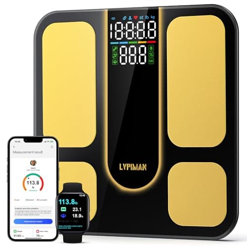 LVPIMAN Professional Smart Scale for Body Weight, BMI, Body Fat, Muscle Mass, Highly Accurate 25 Body Composition Weighing Machine, Bathroom Digital Scale Large Display Sync with Fitness App, 402lb - Image 1