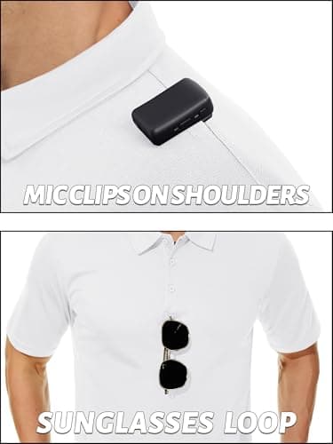 TACVASEN Polo Shirts for Men Dry Fit Short Sleeve Performance Collared Shirt Light UPF 50+ Tactical Work Golf Polos White, L - Thumbnail 3