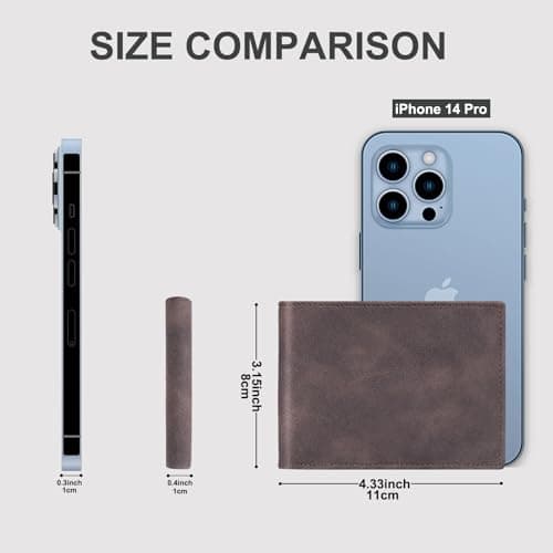 Chelmon Slim Wallet for Men ID Window with RFID Blocking Front Pocket Minimalist Bifold Bussiness Card Holder Gift for Men - Thumbnail 3