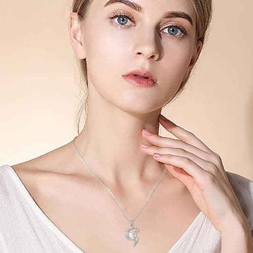 Sebina 2 Carat Moissanite Necklaces for Women 925 Sterling Silver Pendant Necklace,Anniversary Present or Valentine Christmas Mothers Day Birthday Jewelry Gifts for Mom Wife Her Girlfriend - Thumbnail 3