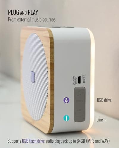 Soundfreaq Sound Spot II SFQ-18: Portable Bluetooth Speaker with Powerful Bass, Nature Sounds, Ambient Light, and Speakerphone (White) - Thumbnail 3