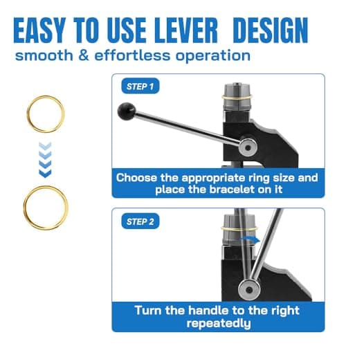 Lakimi Bangle Stretcher Bracelet Expander Machine, Round & Oval Dies Bracelet Enlarger, Jewelry Press Tool for Metal Bangle Resizing LK-A02 - Thumbnail 4