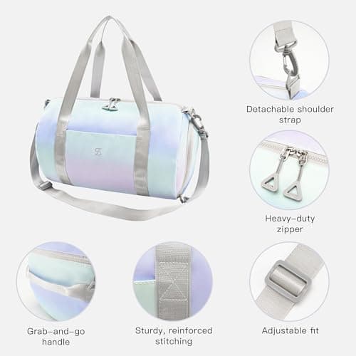STELLE Dance Bag for Girls Ballet Bag Gifts for Girls Waterproof Sports Gymnastics Bag with Shoe Compartment Cheer Duffle Bag(LM1,F) - Thumbnail 5