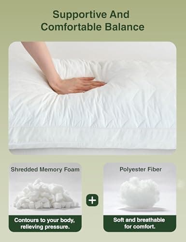 ZonLi Long Body Pillows for Adults, Memory Foam Body Pillow Adjustable, Firm Support for Side Sleepers, Pregnant Women, Washable Quilted Pillowcase, 20 x 54 Inch, Gifts, Dark Grey Set - Thumbnail 6