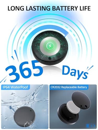 AI.QVOKA Smart Tracker Tag for iOS | Android, Item Locator Key Finder Works with Apple Find My & Google Find Hub | Bluetooth Tracker for Luggage, Keys, Wallet, Suitcases - 2 Pack - Thumbnail 5