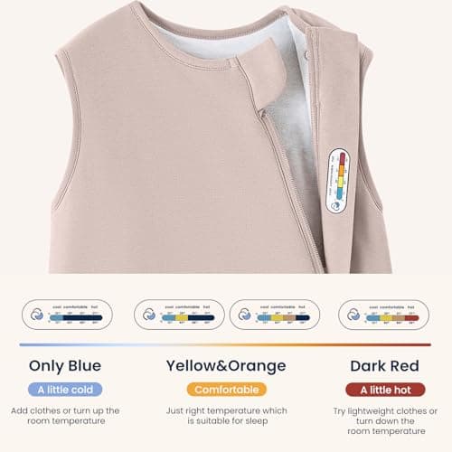 Kaiya unisex baby sleeping bag, 1.0 TOG, organic cotton sleeveless onesie sleeping bag, wearable baby blanket. - Thumbnail 6