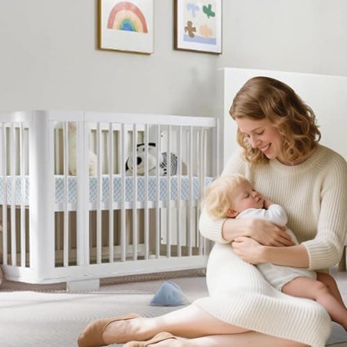 voomf Mini Crib Mattress, 38x24X4 Inch Dual Sided Comfort Memory Foam Portable Crib Mattress, Soft Breathable Baby Mattresses for Mini and Portable Cribs with Machine Washable Cover - Thumbnail 6