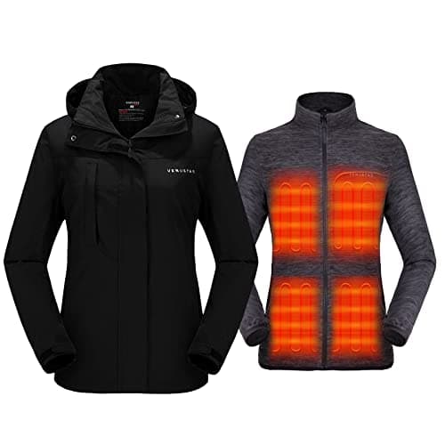 Venustas Women’s 3-in-1 Heated Jacket with Battery, Waterproof Skiing Jacket with Hood - Image 1