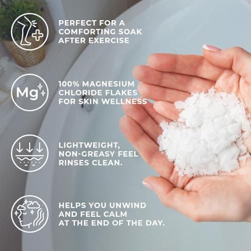 Natural Elephant Dead Sea Magnesium Bath Flakes | 4 oz Trial Size (113g) | Pure Magnesium Chloride Soak for Body and Foot | Ideal for a Soothing Bath Experience | Alternative to Epsom Salt - Thumbnail 2