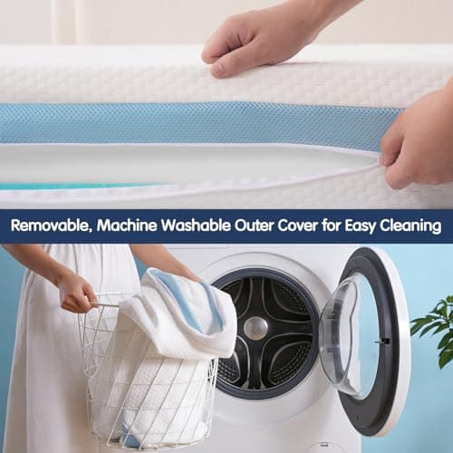 voomf Crib Mattress, Dual Sided Memory Foam Baby Toddler Bed Mattress, 52" x 27.6" x 5.5" Soft Breathable Mattresses with Removable Machine Washable Cover, Fits Standard Cribs&Toddler Beds - Thumbnail 6