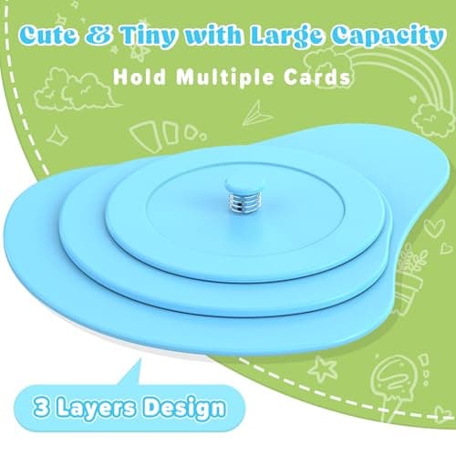Playing Cards Holder for Little Hands Stocking Stuffer for Boy Girl UNO Game Nights, Poker, Canasta, Spite Malice, Playing Card Accessories for Family Gatherings & Travel, Set of 4 (2 Blue + 2 Green) - Thumbnail 4